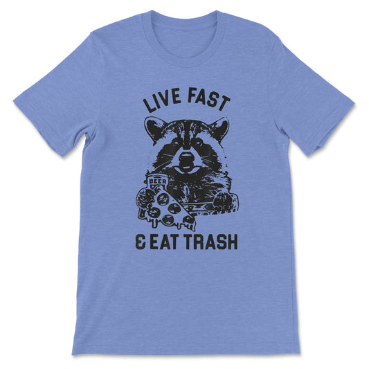 Live Fast & Eat Trash Beer Pizza Possum Tee-0